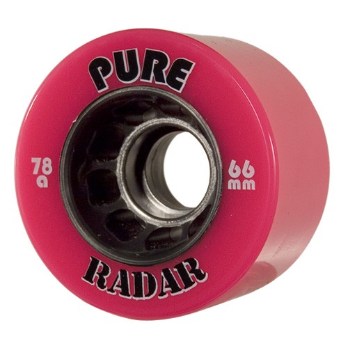 Radar Pure Roller Skate Wheels - 4 Pack, Pink, swatch