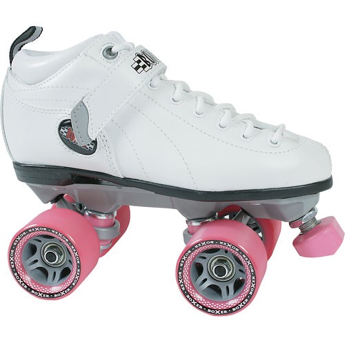 Sure Grip International Boxer Womens Speed Roller Skates 2013, Boot:White Frame:Gray Wheels:Pink, medium