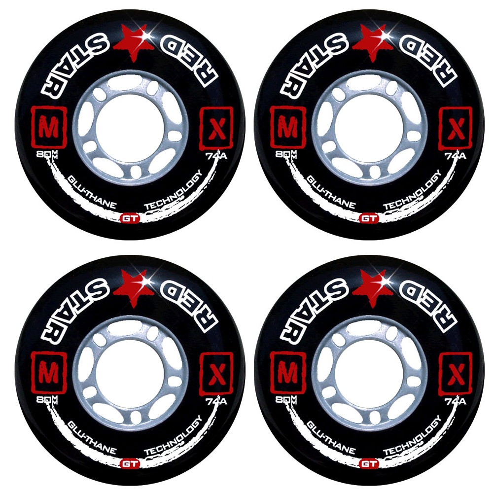 Red Star MX GT Inline Hockey Skate Wheels - 4 Pack 2011
