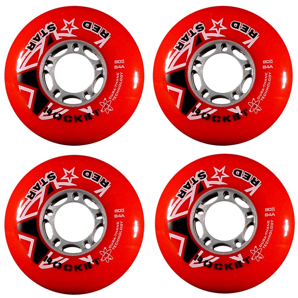 Red Star Red Rocket 84A Inline Hockey Skate Wheels - 4 Pack 2012