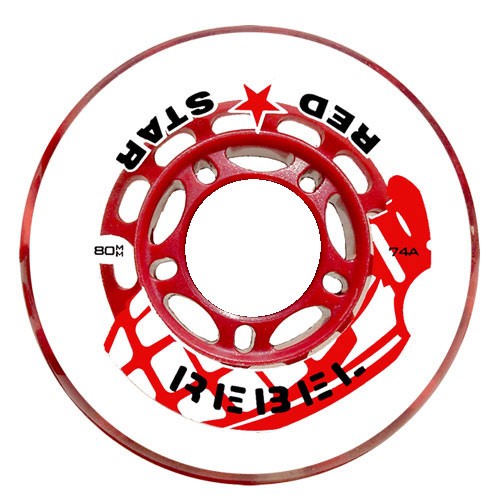 Red Star Rebel 74A Inline Hockey Skate Wheels - 4 Pack, , medium
