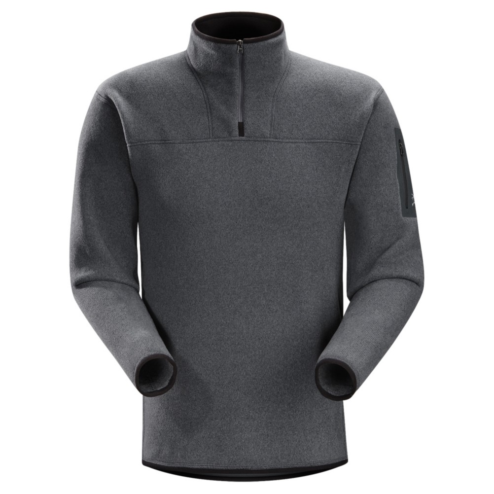 Arc'teryx Covert Zip Neck Fleece Mens Mid Layer, Tungsten, medium