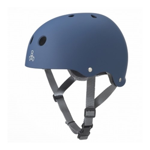 Triple 8 Brainsaver with EPS Liner Mens Skate Helmet, Blue Rubber, swatch