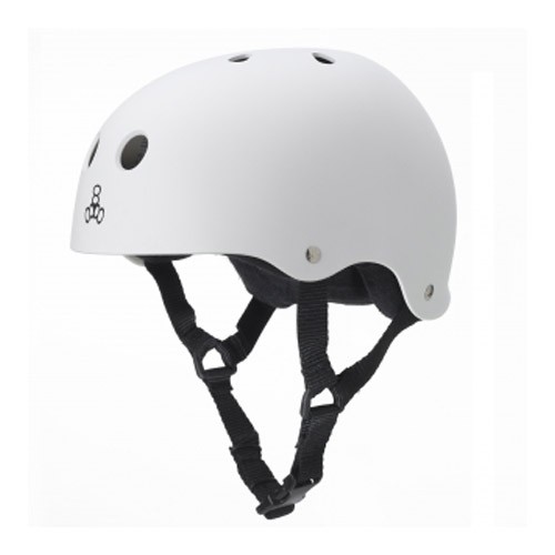 Triple 8 Brainsaver with EPS Liner Mens Skate Helmet, White Rubber, swatch
