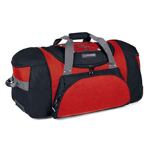 High Sierra A.T. Gear Classic 30-Inch Wheeled Duffel Bag, Fire Red-Black, medium