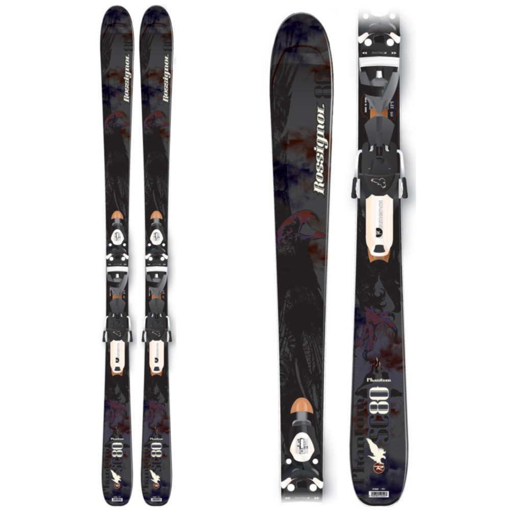 Rossignol Phantom SC 80 Skis with Axial2 120 Freebeam Bindings 2009