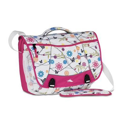 High Sierra Tank Messenger Day Bag, Birds On A Wire-Cerise, medium