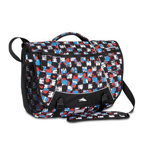 High Sierra Tank Messenger Day Bag, Grunge Checker-Black, swatch
