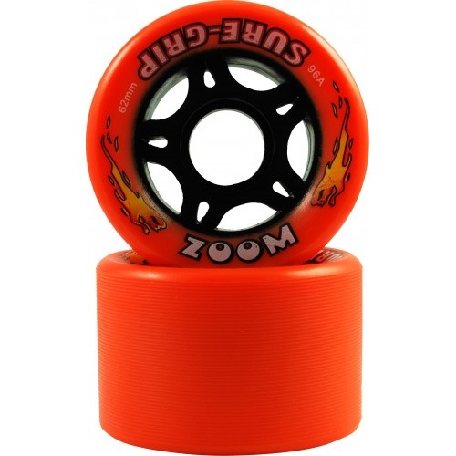 Sure Grip International Zoom Roller Skate Wheels - 8 Pack 2013, Orange, medium