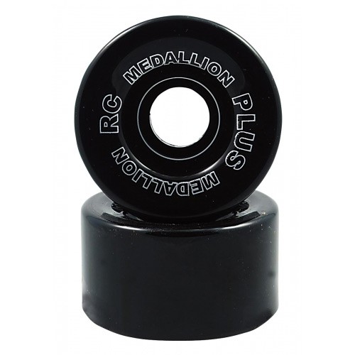 RC Medallion Plus Roller Skate Wheels - 8 Pack 2013, Black, swatch