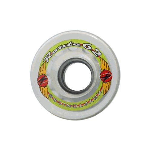 Kryptonics Route 62mm Roller Skate Wheels - 8 Pack 2013, Clear, swatch