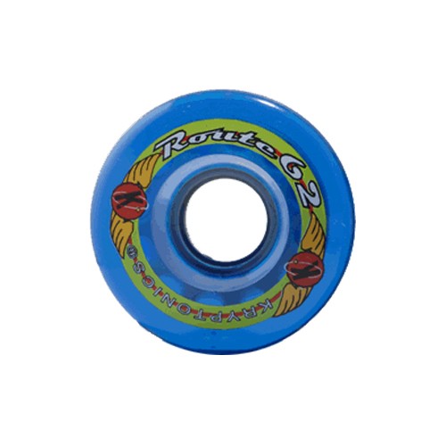 Kryptonics Route 62mm Roller Skate Wheels - 8 Pack 2013, Clear Blue, swatch