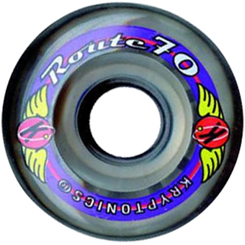 Kryptonics Route 70mm Roller Skate Wheels - 8 Pack 2013, Clear, swatch