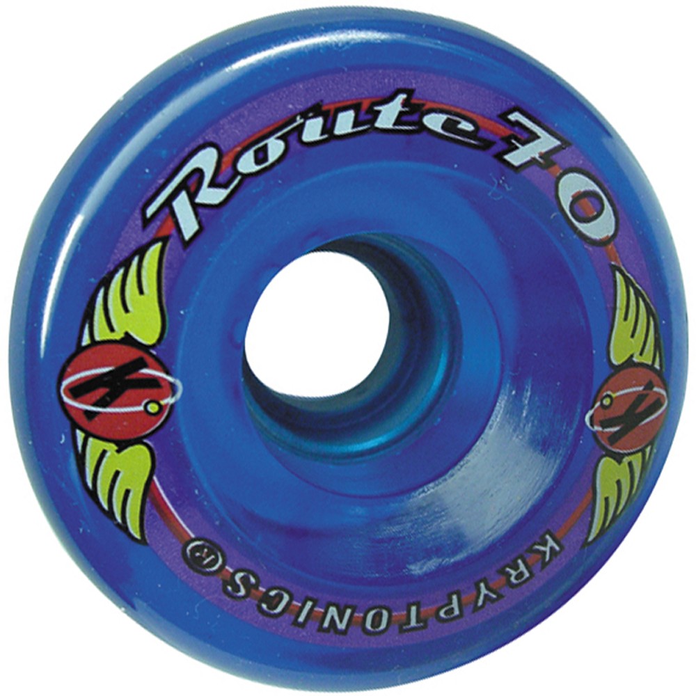 Kryptonics Route 70mm Roller Skate Wheels - 8 Pack 2013, Clear Blue, swatch