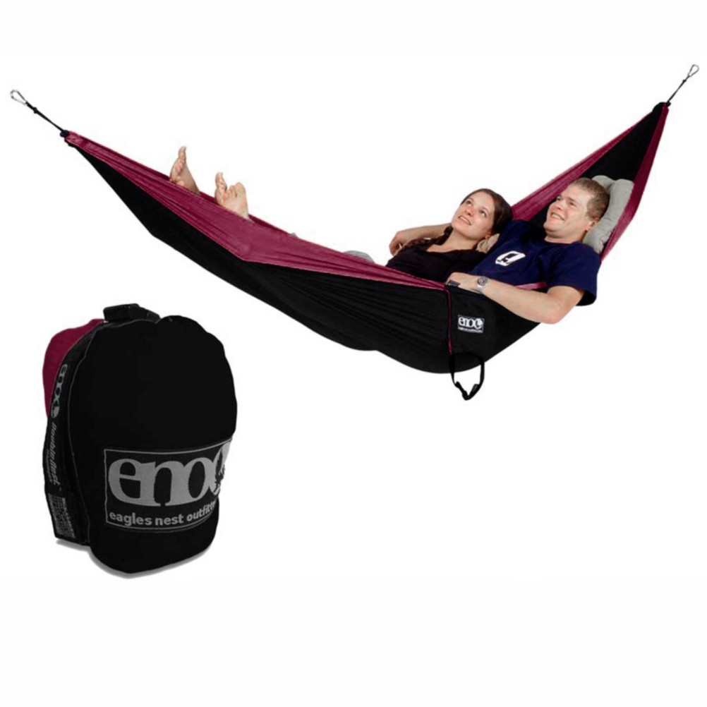 ENO Double Nest Hammock 2013, Black-Maroon, swatch