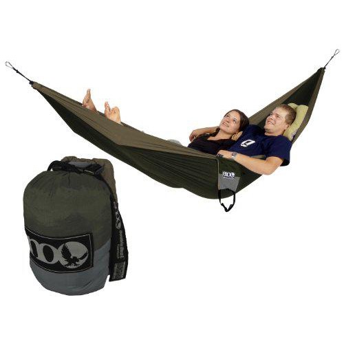 ENO Double Nest Hammock 2013, Khaki-Olive-Silver, swatch