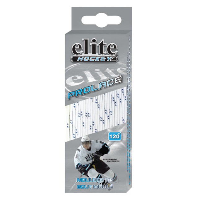 Elite Hockey Prolace Hockey Skate Laces, White-Navy, swatch