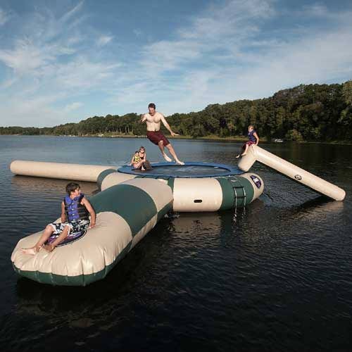 Rave Aqua Jump 250 25 Foot Northwoods Edition Water Trampoline Water Park 2010
