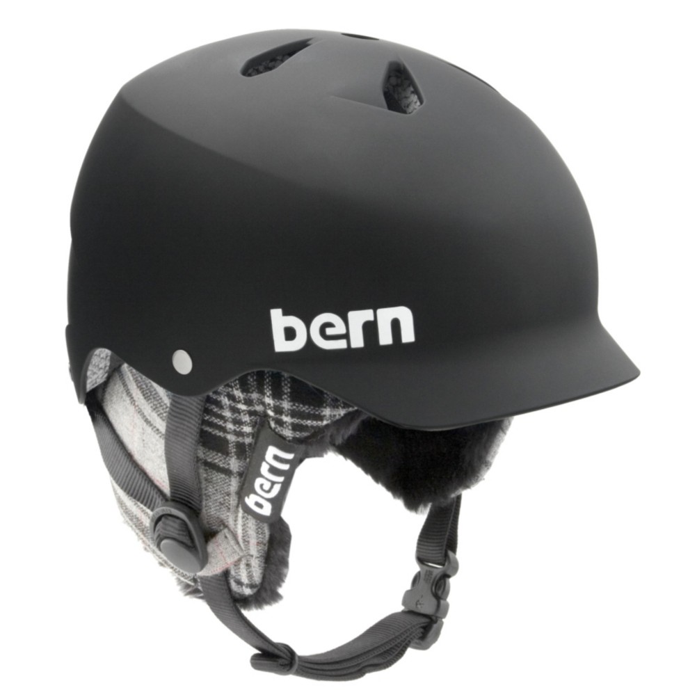 Bern Watts Plaid Hard Hat - Mens 2010 - Small/Matte-Black-Plaid