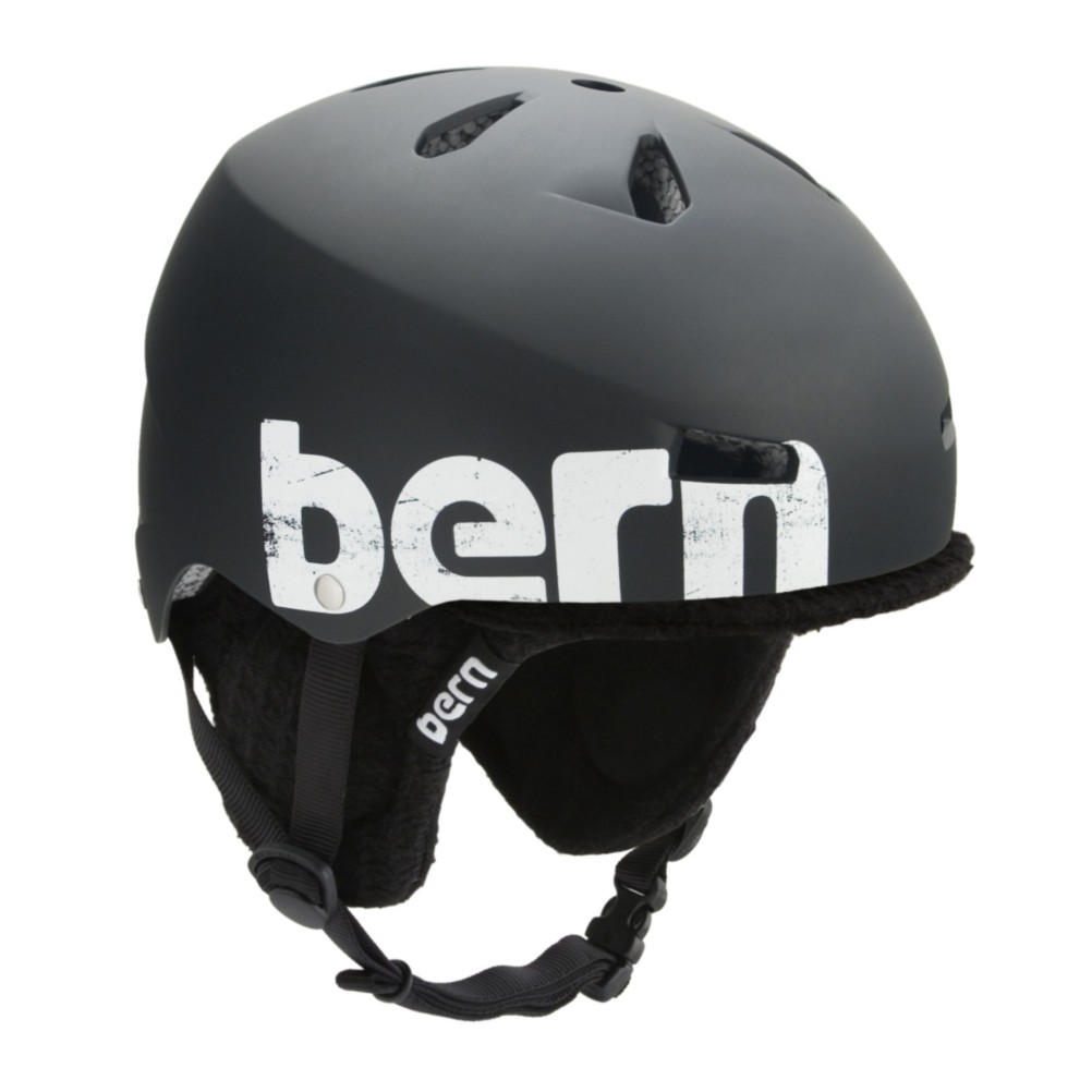 Bern Macon Knit Audio Hard Hat - Mens 2010 - X-Large/Matte-Black-Logo-Audio-Knit