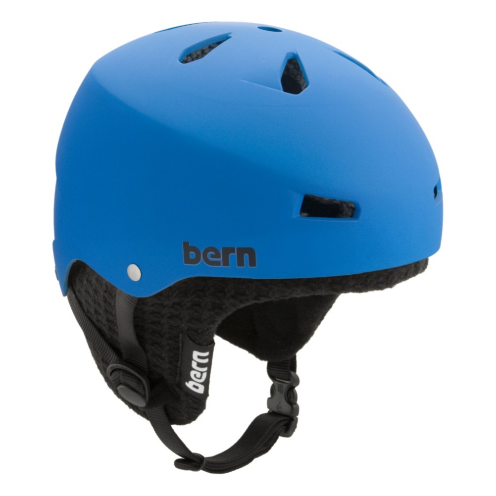 Bern Macon Knit Hard Hat - Mens 2010 - Large/Matte-Cyan-Black-Knit