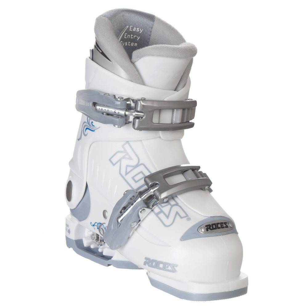 Roces Idea Adjustable Girls Ski Boots 2014, White-Powder Blue, swatch