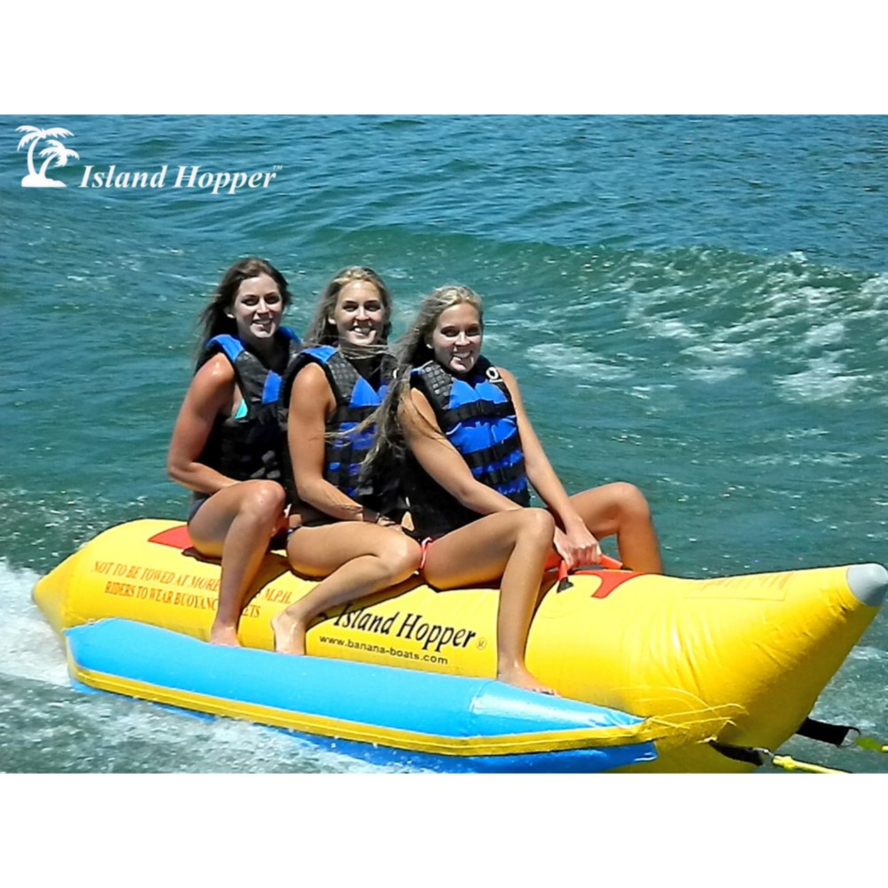 Island Hopper Recreational Banana Boat 3 Passenger Towable Tube, , medium
