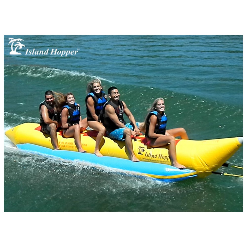 Island Hopper Recreational Banana Boat 5 Passenger Towable Tube, , medium