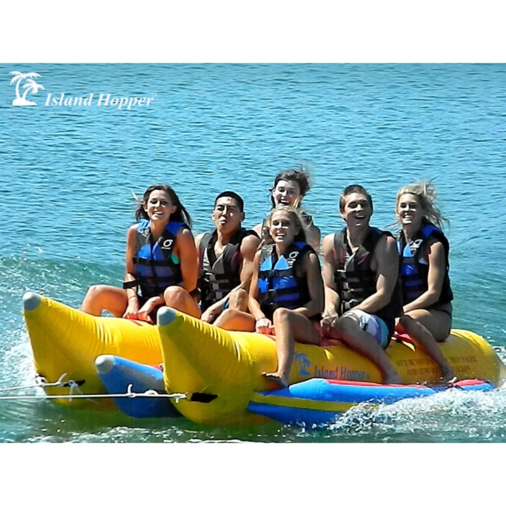 Island Hopper Commercial Banana Boat 6 Passenger Side-By-Side Towable Tube, , medium