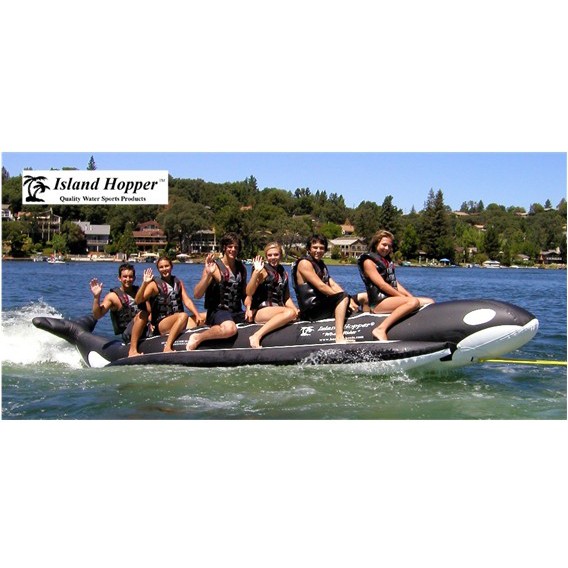 Island Hopper Whale Ride Commercial Banana Boat 6 Passenger Towable Tube, , medium