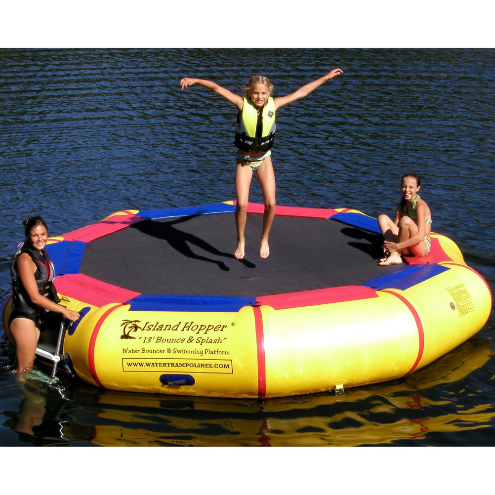 Island Hopper Bounce and Splash 13 Foot Bounce Platform, Yellow, swatch