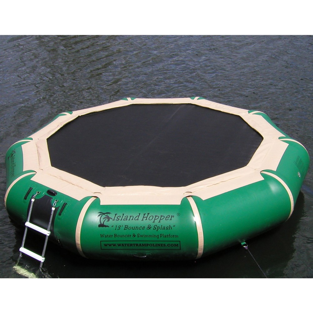 Island Hopper Bounce and Splash 13 Foot Bounce Platform, Natural, medium