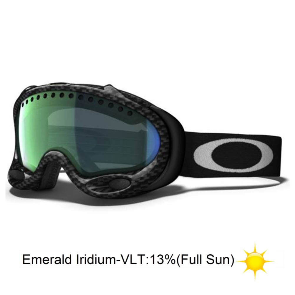 Oakley A Frame Goggles 2013, True Carbon Fiber-Emerald Iridium, swatch