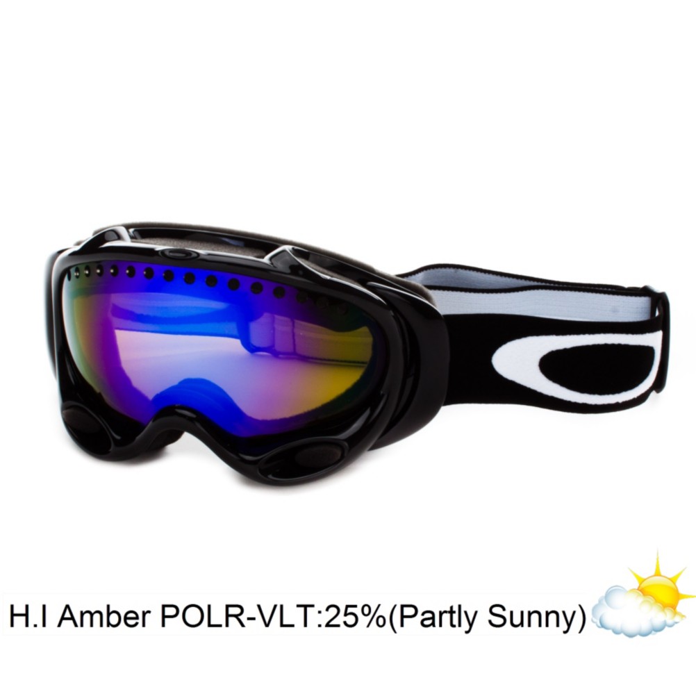 Oakley A Frame Polarized Goggles 2014, Jet Black-H.I. Amber Polarized, swatch