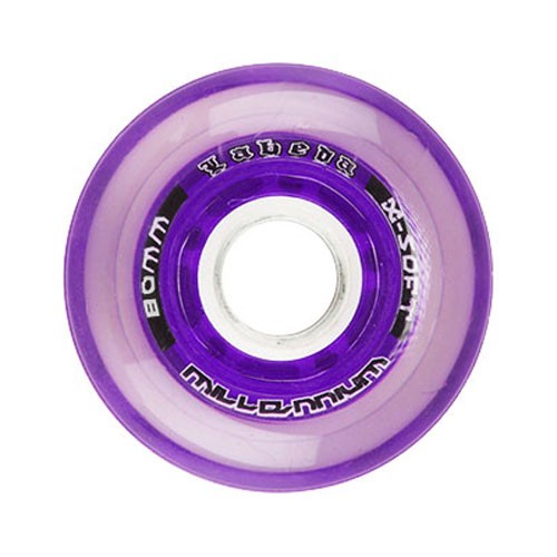Labeda Gripper Millennium Inline Hockey Skate Wheels - 4 Pack, Clear-Purple, swatch
