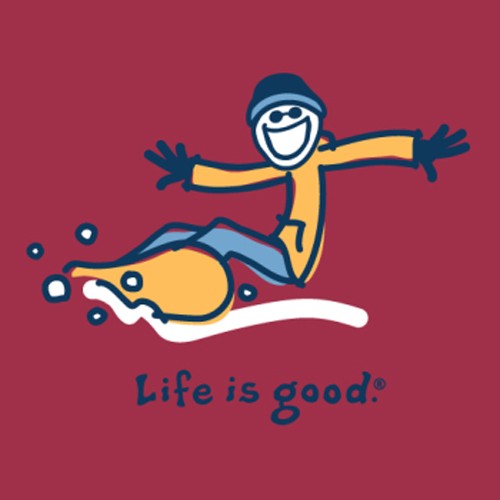 Life Is Good Side Snowboard Long Sleeved Shirt - Boys 2010