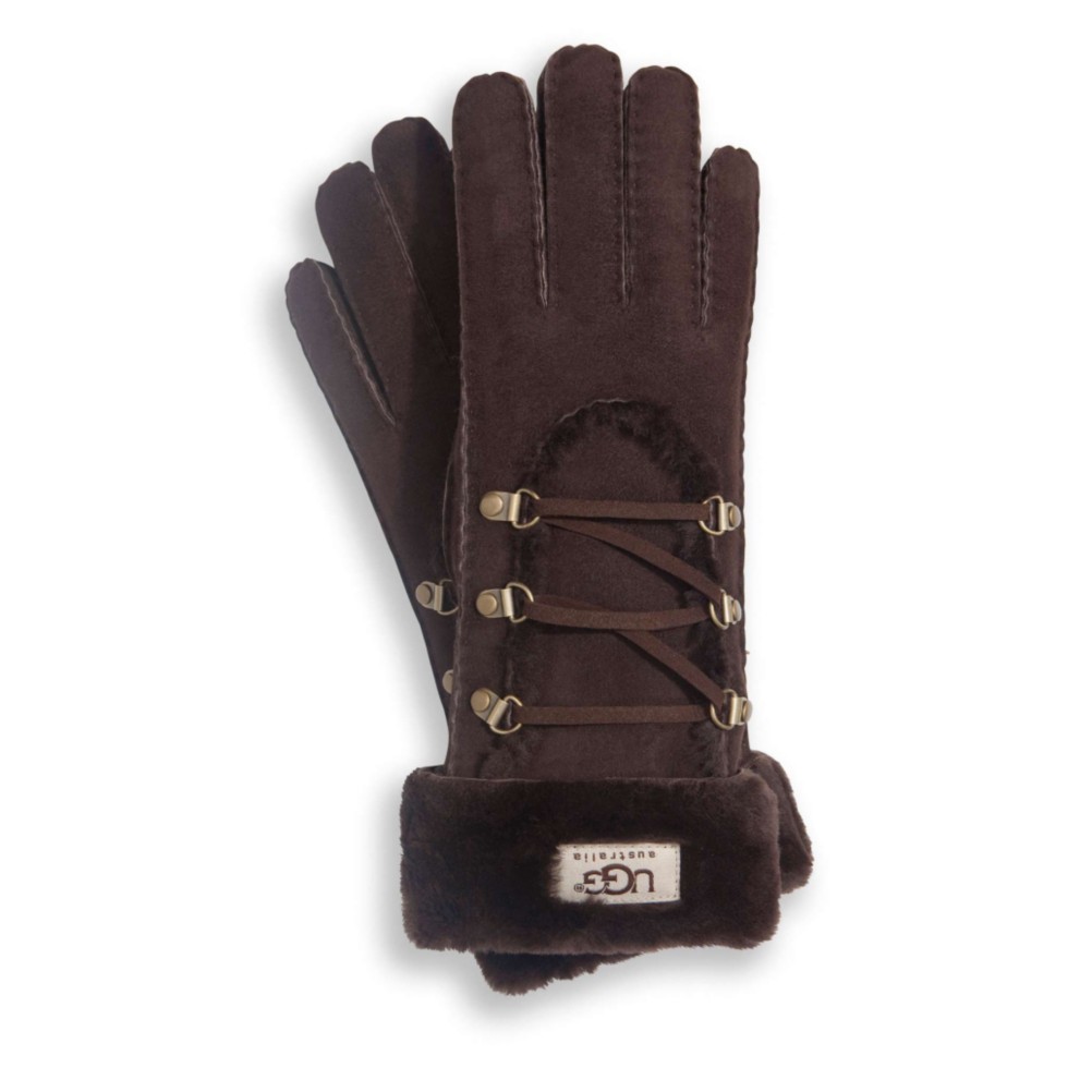 UGG Australia Igloo Womens Gloves, Chocolate, swatch