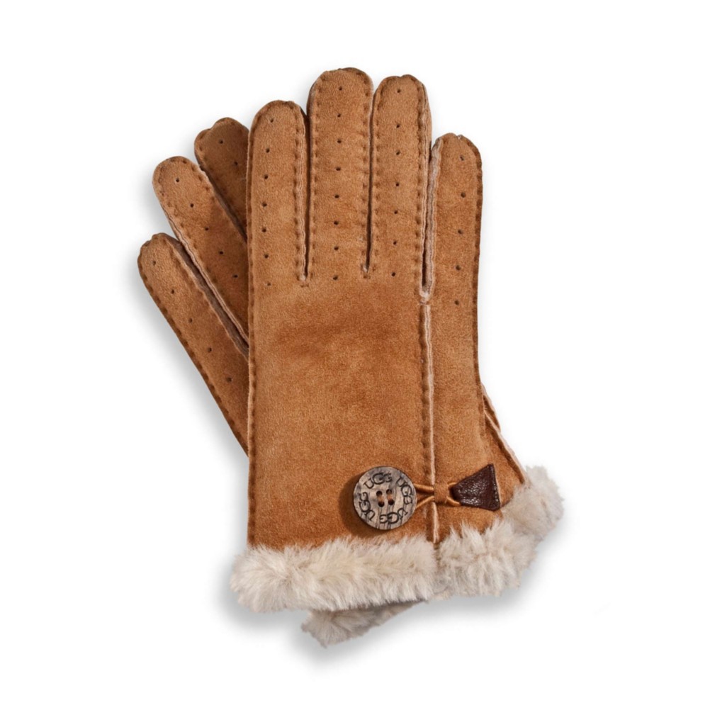 UGG Australia Classic Bailey Gloves - Womens Womens Gloves, Chestnut, medium