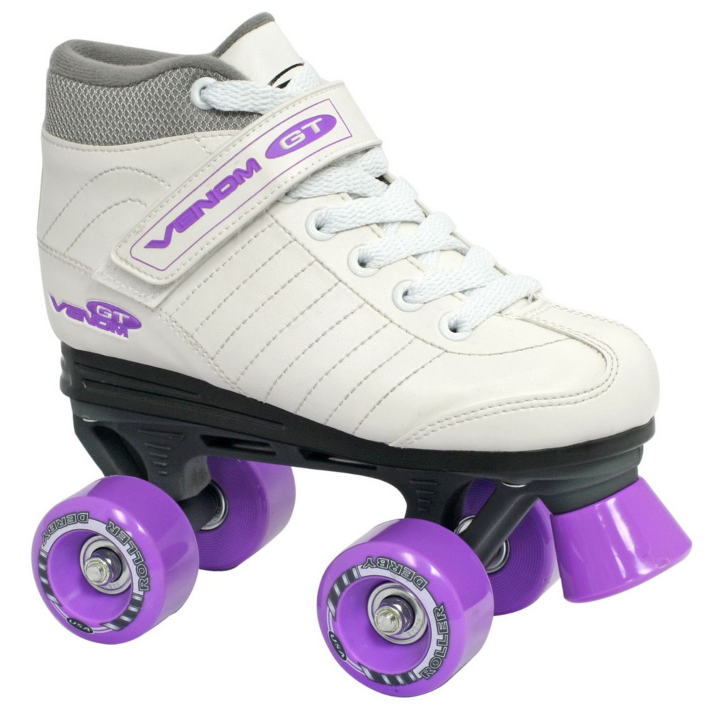 Roller Derby Venom Girls Speed Roller Skates 2013, White-Lavender, medium
