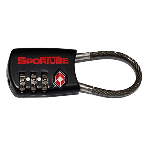 Sportube Combination Cable TSA Lock - Adult 2013, Black, medium