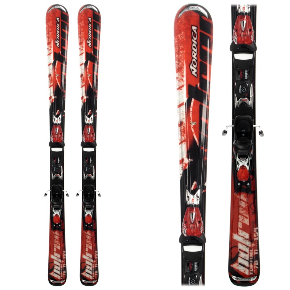 Nordica Top Fuel Skis with Pro Wide Brake Bindings 2009