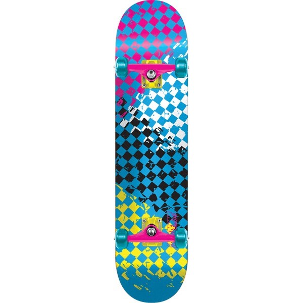 Speed Demons Neon Rad Blue Full Complete Skateboard 2010
