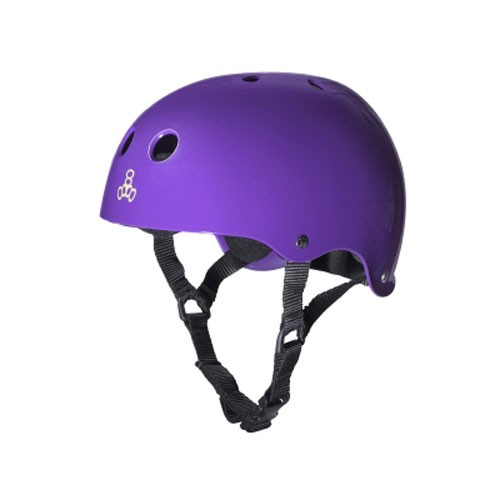 Triple 8 Brainsaver Sweatsaver Mens Skate Helmet, Purple Glossy, swatch