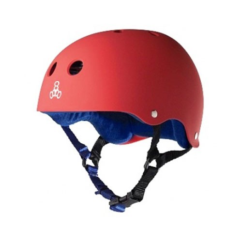 Triple 8 Brainsaver Sweatsaver Mens Skate Helmet, United Red Rubber, swatch