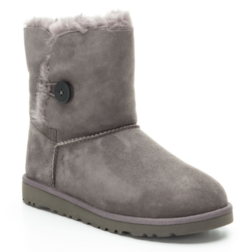 UGG Australia Bailey Button Girls Boots, Grey, medium