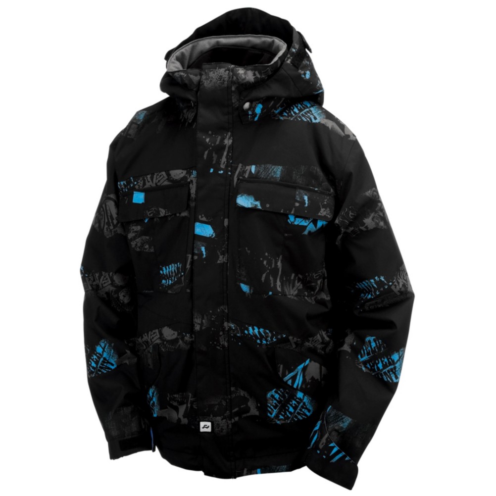 Torn Stripe Print Electric Blue