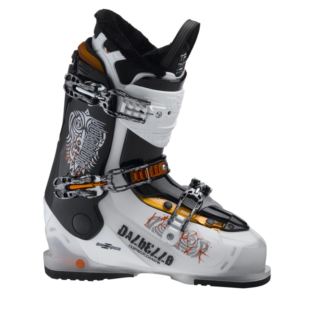 Dalbello Voodoo Ski Boots 2011 - The Dalbello Voodoo ski boots have the goods to help you transition from tricks in the park to improvising tricks over varied terrain. The shock-absorbent tongue inser