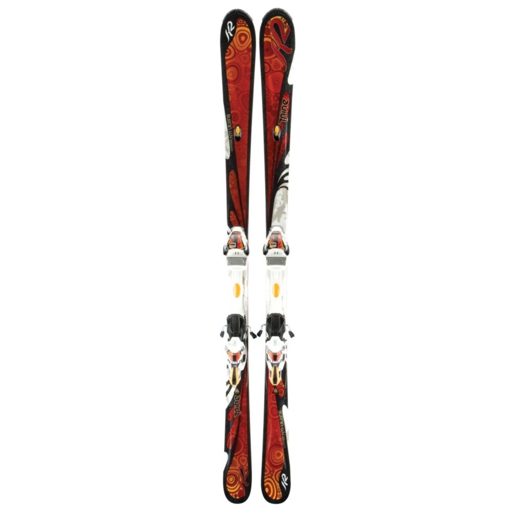 K2 T:Nine Burnin Luv Womens Skis with ERS 11.0 TC Bindings 2011