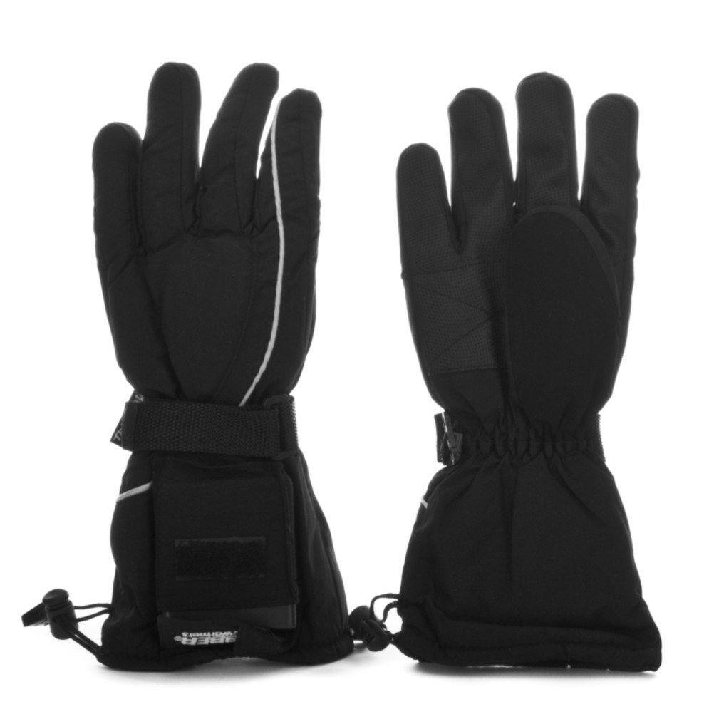 Grabber Battery Powered Heated Ski Gloves, Black, medium
