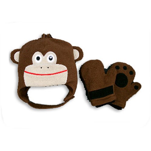 Critterlicious Wally The Monkey Hat and Mitten Set Toddlers 2011